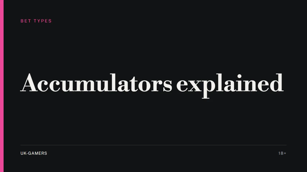 Typographic cover: accumulators explained